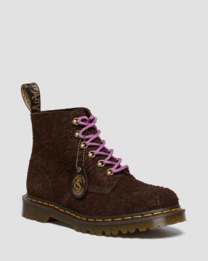 Dr Martens 101 Made in England Hardware Suede Støvletter Herre Mørke Brune | 85914-ORXV