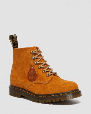 Dr Martens 101 Made in England Hardware Suede Støvletter Herre Gul | 87032-NBYT