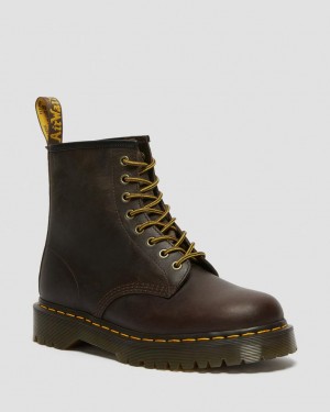 Dr Martens 1460 Bex Crazy Horse Leather Støvletter Herre Mørke Brune | 52407-ZEUW