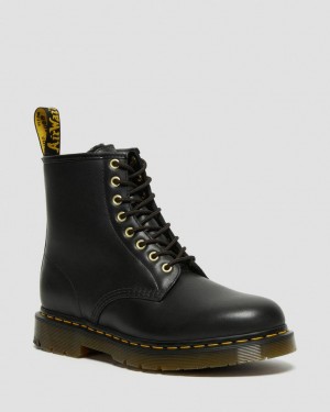 Dr Martens 1460 DM's Wintergrip Leather Støvletter Herre Svarte | 84619-AMDR