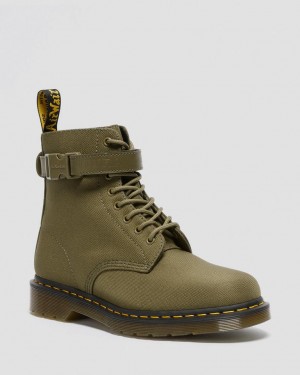 Dr Martens 1460 Futura Olive Strap Støvletter Dame Olivengrønne | 07915-EYTG