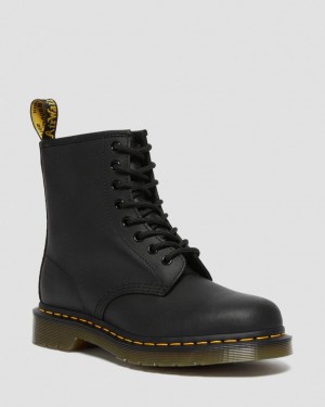 Dr Martens 1460 Greasy Leather Støvletter Dame Svarte | 84197-IULV