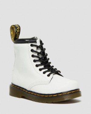 Dr Martens 1460 Leather Snørestøvletter Barn Hvite | 49207-ZASF