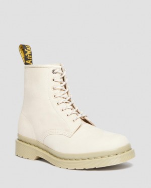 Dr Martens 1460 Mono Milled Nubuck Leather Støvletter Dame Beige | 92063-BVRE