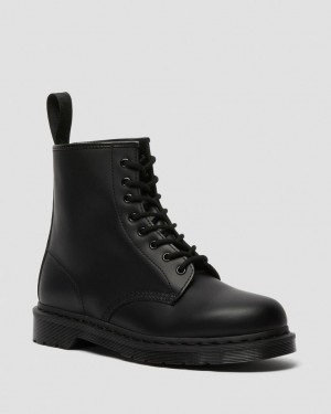 Dr Martens 1460 Mono Smooth Leather Støvletter Dame Svarte | 84051-OFNX