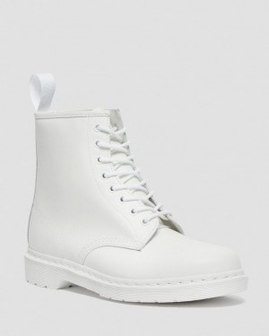 Dr Martens 1460 Mono Smooth Leather Støvletter Dame Hvite | 12307-VGFH