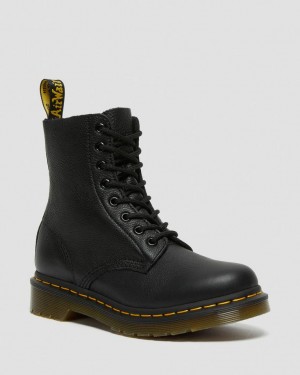 Dr Martens 1460 Pascal Virginia Leather Støvletter Dame Svarte | 16453-AWCV