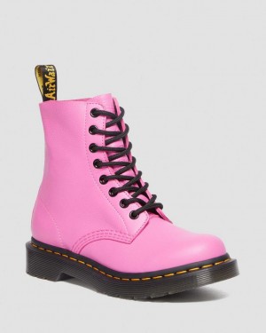 Dr Martens 1460 Pascal Virginia Leather Støvletter Dame Rosa | 75836-KFSJ