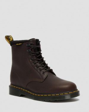 Dr Martens 1460 Pascal Warmwair Leather Støvletter Herre Mørke Brune | 15789-DXZR