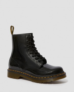 Dr Martens 1460 Patent Leather Støvletter Dame Svarte | 54186-UACE