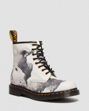 Dr Martens 1460 Tate 'Decalcomania' Backhand Leather Støvletter Dame Multicolor | 72906-XJVM