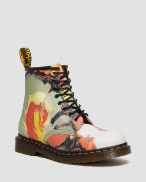 Dr Martens 1460 Tate 'Volcanic Flare' Leather Støvletter Dame Multicolor | 81569-ACLF