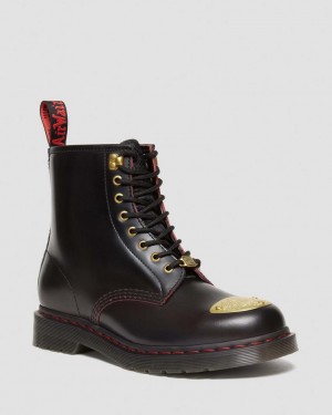 Dr Martens 1460 Year of the Dragon Leather Støvletter Dame Svarte Rød Svarte | 39240-SLGA