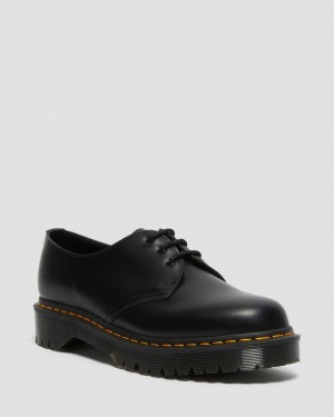 Dr Martens 1461 Bex Smooth Leather Oxford Sko Dame Svarte | 50642-BIVF