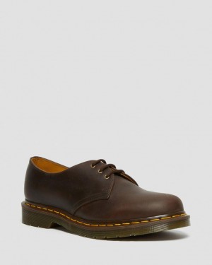 Dr Martens 1461 Crazy Horse Leather Oxford Sko Dame Brune | 19357-JXPY