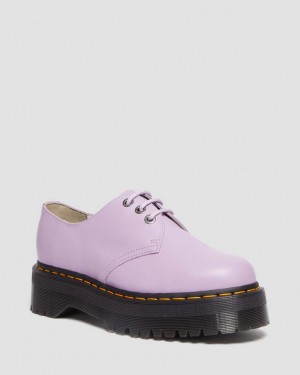 Dr Martens 1461 II Pisa Leather Platform Sko Dame Lilla | 78062-UGHV