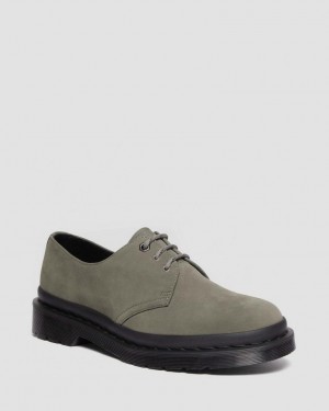 Dr Martens 1461 Milled Nubuck Oxford Sko Herre Grå | 02789-XWMO