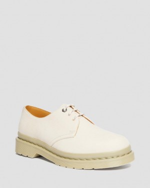 Dr Martens 1461 Mono Milled Nubuck Leather Oxford Sko Dame Beige | 97548-JDEH