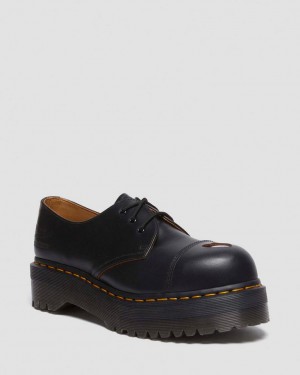 Dr Martens 1461 Platform MADEME Leather Oxford Sko Dame Svarte | 80267-WJQP