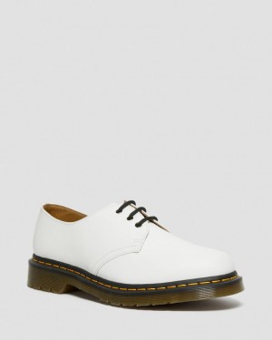 Dr Martens 1461 Smooth Leather Oxford Sko Dame Hvite | 21509-RJIZ