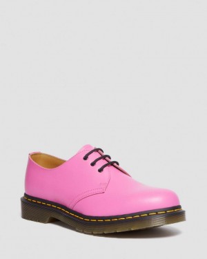 Dr Martens 1461 Smooth Leather Oxford Sko Dame Rosa | 91062-JAQX