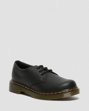 Dr Martens 1461 Softy T Lærsko Barn Svarte | 97812-OZME