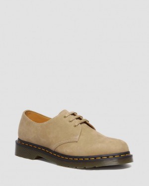 Dr Martens 1461 Tumbled Nubuck Leather Oxford Sko Dame Brune | 98354-IDFT