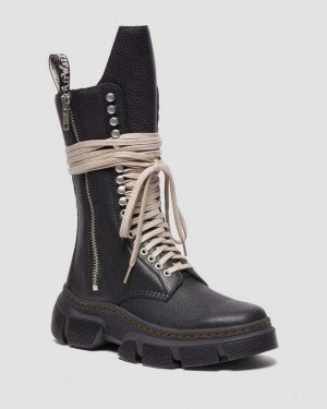 Dr Martens 1918 Rick Owens DMXL Tall Leather Støvletter Dame Svarte | 56341-YHFG