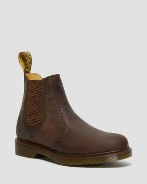 Dr Martens 2976 Crazy Horse Leather Chelsea Støvler Dame Brune | 28430-ACDU