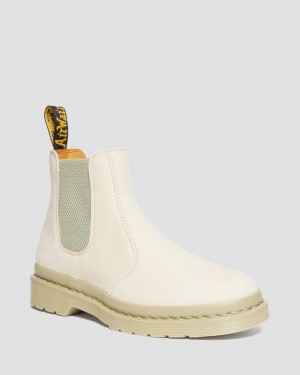 Dr Martens 2976 Mono Milled Nubuck Leather Chelsea Støvler Dame Beige | 09432-INXC