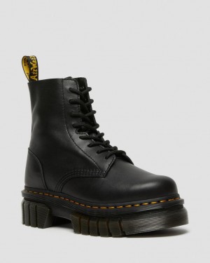 Dr Martens Audrick Nappa Leather Platform Støvletter Herre Svarte | 25809-DGKJ