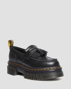 Dr Martens Audrick Nappa Lux Platform Loafers Dame Svarte | 75968-LTAC