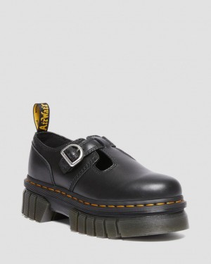 Dr Martens Audrick Nappa Lux Platform Mary Jane Sko Dame Svarte | 72851-CZTO