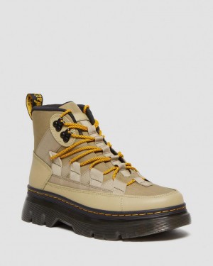 Dr Martens Boury Nylon & Leather Støvletter Herre Olivengrønne | 45879-FRME