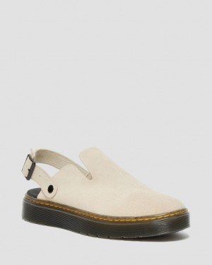 Dr Martens Carlson Suede Casual Slingback Mules Herre Brune | 18046-PAXZ