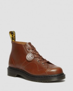 Dr Martens Church Buckingham Leather Monkey Støvletter Dame Brune | 14528-GZYI