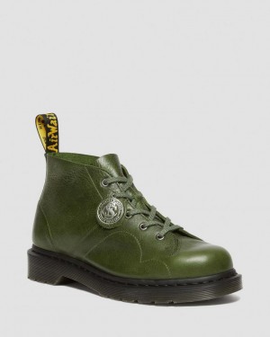 Dr Martens Church Buckingham Leather Monkey Støvletter Herre Grønn | 15693-BWJY