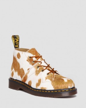 Dr Martens Church Hair-On Cow Print Monkey Støvletter Herre Brune | 16503-AGMU