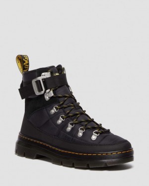 Dr Martens Combs Tech Quilted Fritidsstøvler Dame Svarte | 59824-KBVA