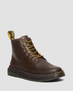 Dr Martens Crewson Crazy Horse Leather Casual Chukka Støvletter Herre Mørke Brune | 17359-WRCF