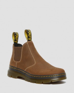 Dr Martens Hardie II Leather Chelsea Work Støvletter Herre Pisket Krem | 76149-DIQX