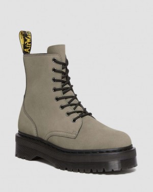 Dr Martens Jadon Boot Milled Nubuck Støvletter Dame Grå | 37401-BSCZ