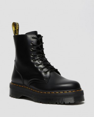 Dr Martens Jadon Boot Smooth Leather Støvletter Dame Svarte | 52067-RZVH