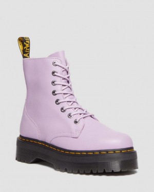 Dr Martens Jadon III Boot Pisa Leather Støvletter Dame Lilla | 48730-PAQM