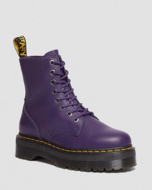 Dr Martens Jadon III Boot Pisa Leather Støvletter Dame Lilla | 74109-AUMN