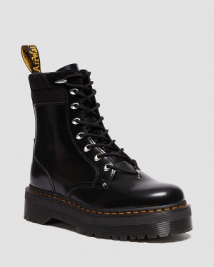 Dr Martens Jadon II Boot Hardware Buttero Leather Støvletter Dame Svarte | 98415-ASJQ