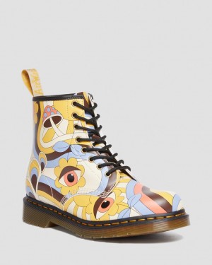 Dr Martens Vegan 1460 Retro Kemble Støvletter Dame Beige | 65391-QBHN