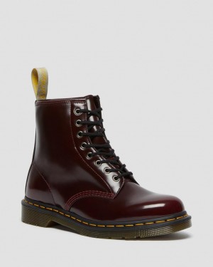 Dr Martens Vegan 1460 Støvletter Dame Rosa Rød | 80273-OQCL