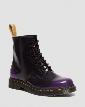 Dr Martens Vegan 1460 Støvletter Dame Svarte Lilla | 86512-MDXG