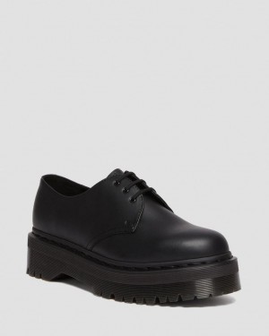 Dr Martens Vegan 1461 Mono Felix Platform Sko Dame Svarte | 24056-RCUM